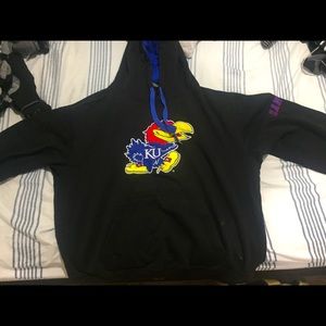 Black Kansas Jayhawks Hoodie Size Large
